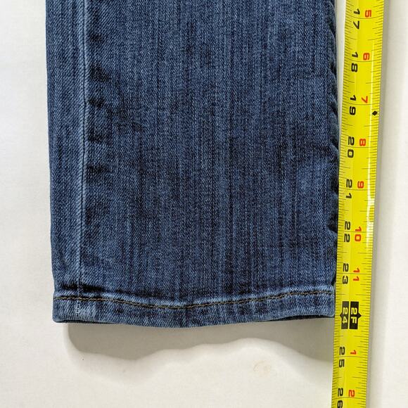 AYR The Pop 29S Short Blue Straight Leg High Rise Stretch Minimalist Denim - Picture 8 of 11